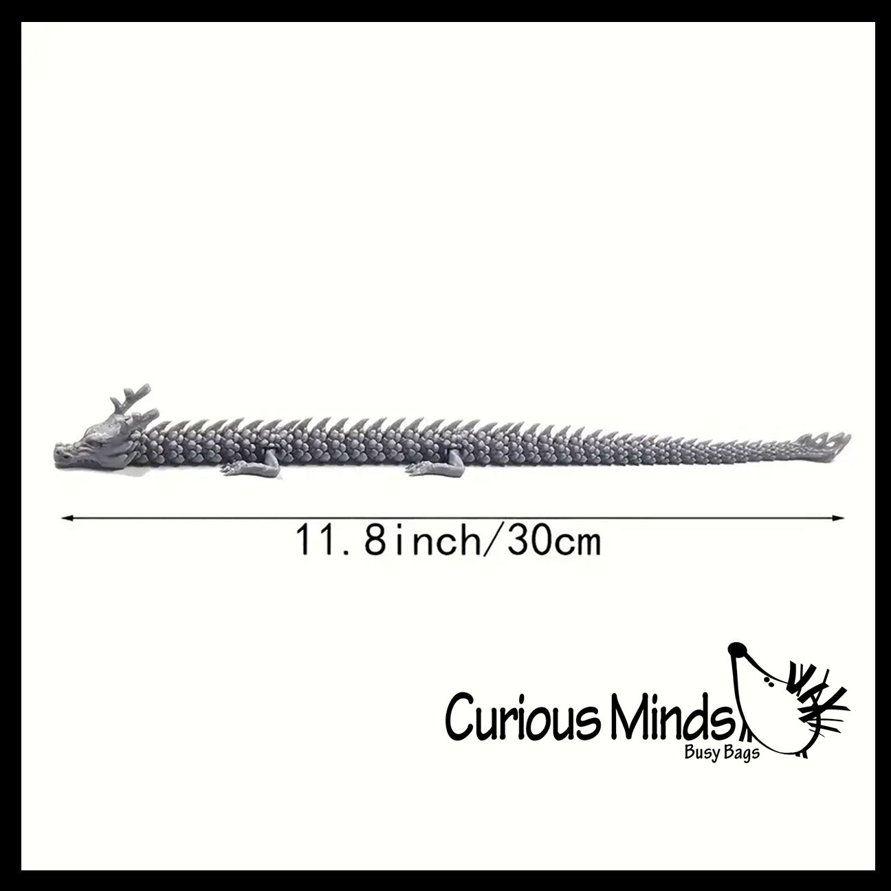 NEW - 3D Printed Large 12" Dragon Wiggle Articulated Jointed Moving Fidget Toy - Unique Sensory