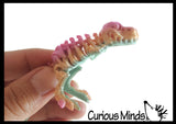 NEW - 3D Printed Dino Fossil Skeleton Wiggle Articulated Jointed Moving Fidget Toy - Unique Sensory