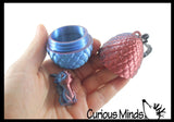 NEW - 3D Printed Baby Dragon in Egg on Clip Fidget Toy - Unique Sensory Toy Mini