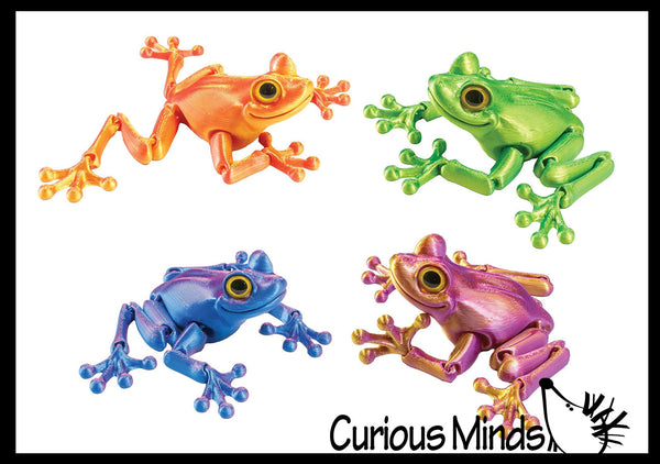 NEW - 3D Printed Large Frog in Box Fidget - Wiggle Articulated