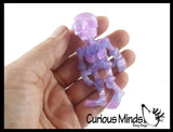 NEW - 3D Printed Skeleton Wiggle Articulated Jointed Moving Fidget Toy - Unique Sensory Halloween Spooky