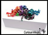 NEW - 3D Printed Skeleton Wiggle Articulated Jointed Moving Fidget Toy - Unique Sensory Halloween Spooky