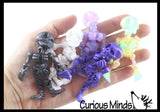 NEW - 3D Printed Skeleton Wiggle Articulated Jointed Moving Fidget Toy - Unique Sensory Halloween Spooky