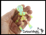 NEW - 3D Printed Skeleton Wiggle Articulated Jointed Moving Fidget Toy - Unique Sensory Halloween Spooky