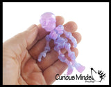 NEW - 3D Printed Skeleton Wiggle Articulated Jointed Moving Fidget Toy - Unique Sensory Halloween Spooky