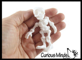 NEW - 3D Printed Skeleton Wiggle Articulated Jointed Moving Fidget Toy - Unique Sensory Halloween Spooky