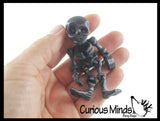 NEW - 3D Printed Skeleton Wiggle Articulated Jointed Moving Fidget Toy - Unique Sensory Halloween Spooky