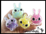 Bunny Fidget Balls - Air and Styrofoam Bead Filled Squeeze Stress Balls  -  Sensory, Stress, Fidget Toy Super Soft