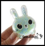 Bunny Fidget Balls - Air and Styrofoam Bead Filled Squeeze Stress Balls  -  Sensory, Stress, Fidget Toy Super Soft