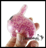 Bunny Fidget Balls - Air and Styrofoam Bead Filled Squeeze Stress Balls  -  Sensory, Stress, Fidget Toy Super Soft
