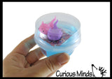 Axolotl and Putty - Putty with 2 Axolotl Figures - Squishy Cute Sea Creatures Stretchy and Squeezy Toy Figurine - Fidget Stress Ball Slime