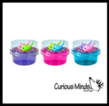 Axolotl and Putty - Putty with 2 Axolotl Figures - Squishy Cute Sea Creatures Stretchy and Squeezy Toy Figurine - Fidget Stress Ball Slime
