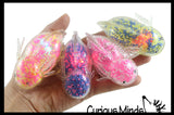 Light Up Axolotl - Air and Styrofoam Bead Filled Squeeze Stress Balls  -  Sensory, Stress, Fidget Toy Super Soft