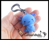 NEW - Axolotl Accessory - Small on Clip For Keychain, Backpack, Bag, Zipper -  Axolotyl Toy - Unique