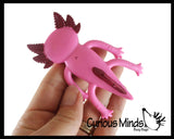 Axolotl Bendable Fidget Toys - Cute Mini Animal Figurines - Party Favors, Prizes