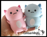 Axolotl - Soft Creamy Doh Filled Squeeze Stress Balls  -  Sensory, Stress, Fidget Toy Super Soft