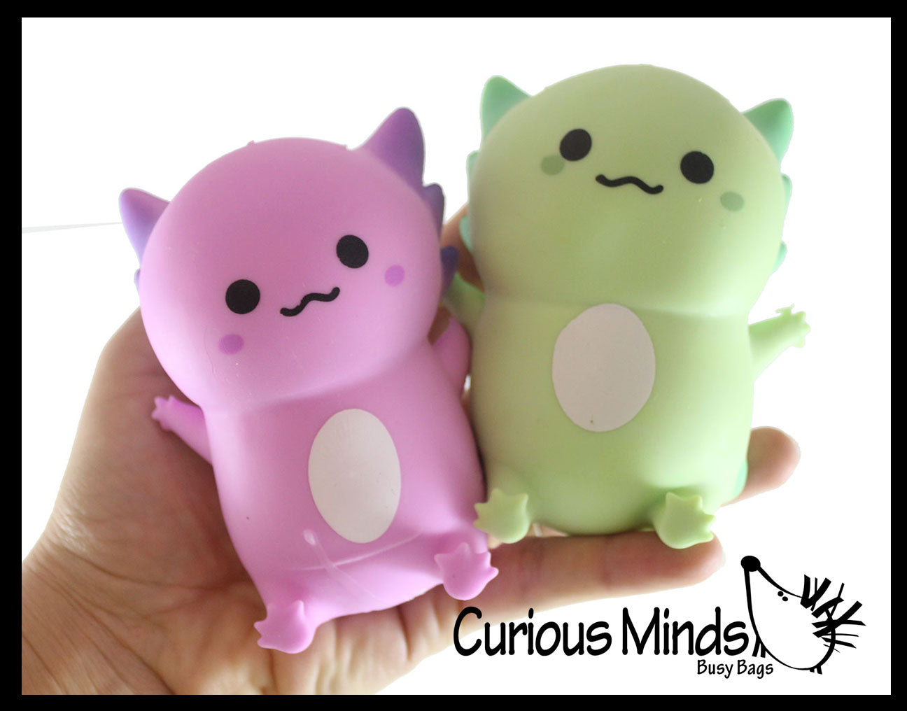 Axolotl - Soft Creamy Doh Filled Squeeze Stress Balls  -  Sensory, Stress, Fidget Toy Super Soft