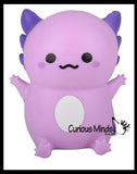 Axolotl - Soft Creamy Doh Filled Squeeze Stress Balls  -  Sensory, Stress, Fidget Toy Super Soft