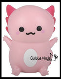 Axolotl - Soft Creamy Doh Filled Squeeze Stress Balls  -  Sensory, Stress, Fidget Toy Super Soft
