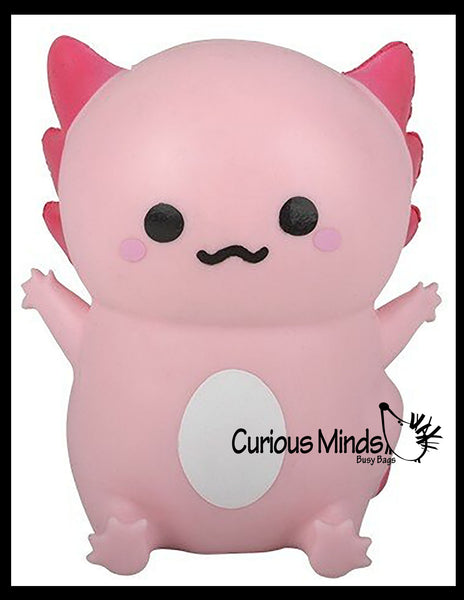 6 Stück Axolotl Squishy Toys – Stressabbau-Spielzeug Glitzernd | Weiche Squeeze-Figuren | Für Kinder & Erwachsene