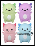 Axolotl - Soft Creamy Doh Filled Squeeze Stress Balls  -  Sensory, Stress, Fidget Toy Super Soft