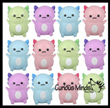 Axolotl - Soft Creamy Doh Filled Squeeze Stress Balls  -  Sensory, Stress, Fidget Toy Super Soft
