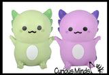 Axolotl - Soft Creamy Doh Filled Squeeze Stress Balls  -  Sensory, Stress, Fidget Toy Super Soft