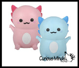 Axolotl - Soft Creamy Doh Filled Squeeze Stress Balls  -  Sensory, Stress, Fidget Toy Super Soft
