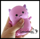Axolotl - Soft Creamy Doh Filled Squeeze Stress Balls  -  Sensory, Stress, Fidget Toy Super Soft