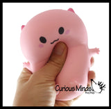 Axolotl - Soft Creamy Doh Filled Squeeze Stress Balls  -  Sensory, Stress, Fidget Toy Super Soft