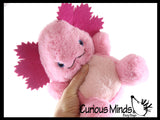 NEW - Cute 7" Axolotl Plush Stuffed Animals- Adorable Walking Fish Toy - Eco Friendly Recycled Plush Stuffie Plushy Cuddly Toy
