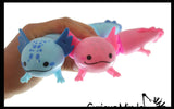 Axolotl Cute Pull and Pop Snap Animal Expanding Flexible Accordion Tube Toy - Free Play - Open Ended Fidget Toy