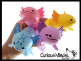 Axolotl Cute Pull and Pop Snap Animal Expanding Flexible Accordion Tube Toy - Free Play - Open Ended Fidget Toy