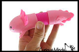 Axolotl Cute Pull and Pop Snap Animal Expanding Flexible Accordion Tube Toy - Free Play - Open Ended Fidget Toy