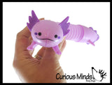 Axolotl Cute Pull and Pop Snap Animal Expanding Flexible Accordion Tube Toy - Free Play - Open Ended Fidget Toy