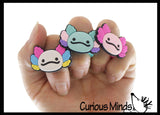 LAST CHANCE - LIMITED STOCK - SALE  - Axolotl Rings  - Jewelry for Children - Ring Kids Party Favors