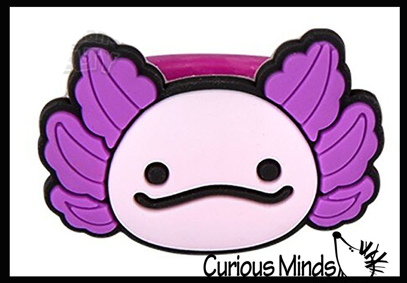 LAST CHANCE - LIMITED STOCK - SALE  - Axolotl Rings  - Jewelry for Children - Ring Kids Party Favors