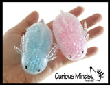 Axolotl - Water Gel Bead Filled Squeeze Stress Balls  -  Sensory, Stress, Fidget Toy Super Soft