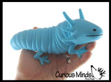 Axolotl Family Fidget -1 Large and 2 Small on Clip Wiggle Articulated Jointed Moving Axolotyl Toy - Unique