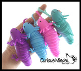 Axolotl Fidget -Small on Clip Wiggle Articulated Jointed Moving Axolotyl Toy - Unique