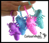 Axolotl Fidget -Small on Clip Wiggle Articulated Jointed Moving Axolotyl Toy - Unique