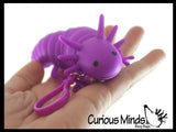 Axolotl Fidget -Small on Clip Wiggle Articulated Jointed Moving Axolotyl Toy - Unique