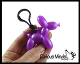 Mini Balloon Dog on Clip Stretchy Toy - Cute Squishy Sensory Fidget Toy - Party Favors & Prizes
