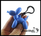 Mini Balloon Dog on Clip Stretchy Toy - Cute Squishy Sensory Fidget Toy - Party Favors & Prizes