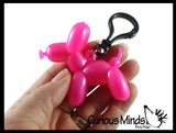 Mini Balloon Dog on Clip Stretchy Toy - Cute Squishy Sensory Fidget Toy - Party Favors & Prizes