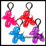 Mini Balloon Dog on Clip Stretchy Toy - Cute Squishy Sensory Fidget Toy - Party Favors & Prizes