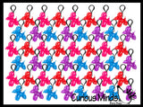 Mini Balloon Dog on Clip Stretchy Toy - Cute Squishy Sensory Fidget Toy - Party Favors & Prizes