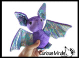 Cute Bat Plush Large Iridescent Stuffed Animals- Adorable Shiny and Colorful Plushie Halloween