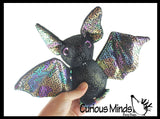 Cute Bat Plush Large Iridescent Stuffed Animals- Adorable Shiny and Colorful Plushie Halloween