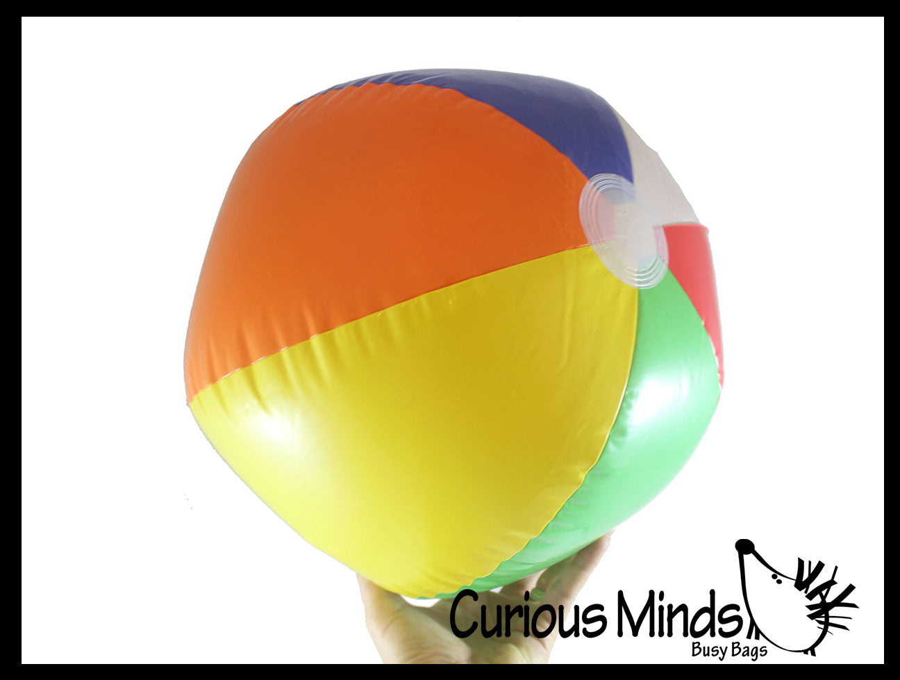 Large 20" Beach Ball - Fun Lightweight Inflatable Ball for Pools, Beach, or Lake - Safe for Indoors - Summer Party Favor